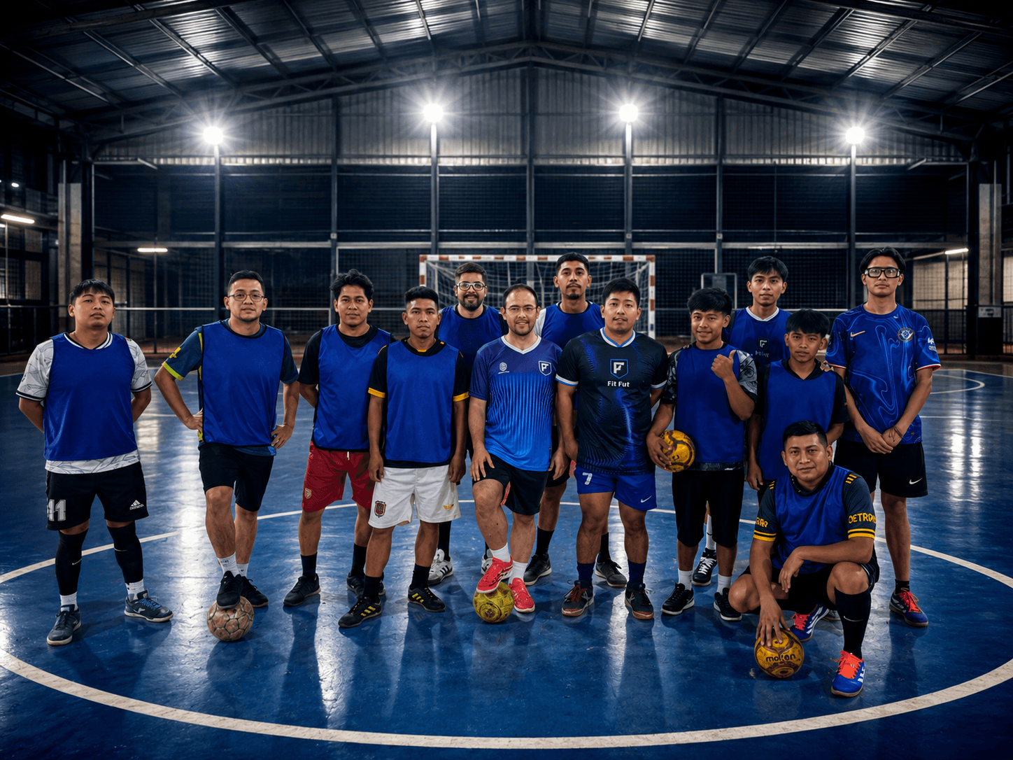 Entreno de futsal para hombres